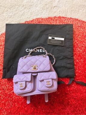 chanel cc day backpack quilted caviar mini Black Classic Chanel White Caviar Quilted Medium